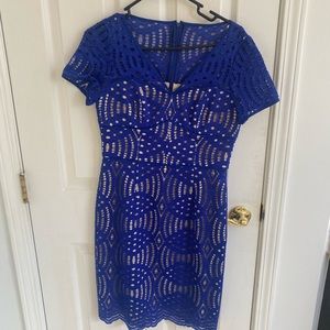 Blue lace dress